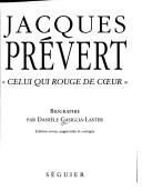 Cover of: Jacques Prévert by Danièle Gasiglia, Danièle Gasiglia