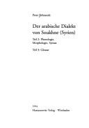 Cover of: Der arabische Dialekte von Soukhne (Syrien)