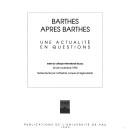 Barthes après Barthes by Catherine Coquio