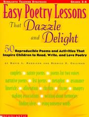 Cover of: Easy Poetry Lessons That Dazzle and Delight (Grades 3-6)