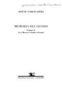 Cover of: Memoria del olvido