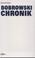 Cover of: Bobrowski-Chronik