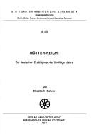 Cover of: Mütter-Reich: zur deutschen Erzählprosa der Dreissiger Jahre