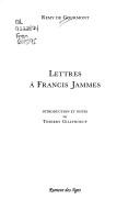 Cover of: Lettres à Francis Jammes