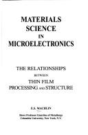 Materials science in microelectronics by E. S. Machlin, Eugene Machlin