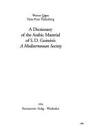 Cover of: A Dictionary of the Arabic Material of S. D. Goitein's A Mediterranean Society by Werner Diem