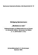 Cover of: "Mulieres ex voto": Untersuchungen zur Götterverehrung von Frauen im römischen Gallien, Germanien und Rätien (1.-3. Jahrhundert n. Chr.)