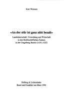 Cover of: An der stür ist ganz nütt bezalt by Kurt Weissen