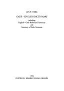 Cover of: Gade-English dictionary: including English-Gade reference dictionary and summary of Gade grammar