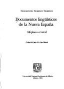 Cover of: Documentos lingüísticos de la Nueva España.