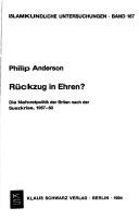 Cover of: Rückzug in Ehren? by Philip Anderson