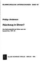 Cover of: Rückzug in Ehren?: die Nahostpolitik der Briten nach der Suezkrise, 1957-60