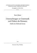 Cover of: Untersuchungen zu Grammatik und Diskurs des Romanes: Dialekt der Kelderaša/Lovara
