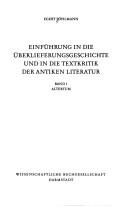 Cover of: Einführung in die Überlieferungsgeschichte und in die Textkritik der antiken Literatur