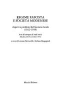 Cover of: Regime fascista e società modenese: aspetti e problemi del fascismo locale (1922-1939)