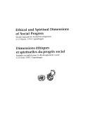 Cover of: Ethical and spiritual dimensions of social progress =: Dimensions éthiques et spirituelles du progrès social.