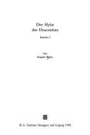 Der Hylas des Dracontius by Brigitte Weber