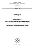 Cover of: Die ASEAN nach dem Ende des Kalten Krieges by Harald David