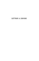 Cover of: Lettres à Denise