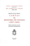 Cover of: Cartas al Ministro de Estado, 1907-1909