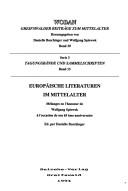Cover of: Europäische Literaturen im Mittelalter: mélanges en l'honneur de Wolfgang Spiewok à l'occasion de son 65ème anniversiare
