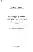 Cover of: Grammaire moderne de la langue malgache