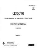 Cover of: Censo nacional de población y vivienda 1991.: omisión.