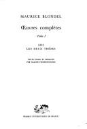 Cover of: Œuvres complètes by Maurice Blondel