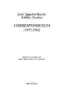 Cover of: Correspondencia, 1957-1962 by José Sanchis-Banús