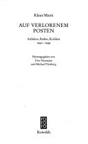 Cover of: Auf verlorenem Posten: Aufsätze, Reden, Kritiken 1942-1949