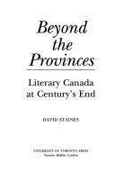 Cover of: Beyond the provinces by David Staines