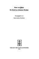 Cover of: Die Briefe an Johannes Brahms by Hans von Bülow