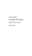 Cover of: Le théâtre de la pensée