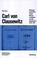 Cover of: Carl von Clausewitz