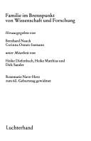 Cover of: Familie im Brennpunkt von Wissenschaft und Forschung