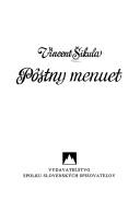 Cover of: Pôstny menuet by Vincent Šikula