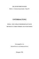 Cover of: Unterhaltung by herausgegeben von Dieter Petzold und Eberhard Späth.
