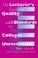Cover of: The lecturer's guide to quality and standards in colleges and universities