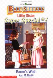 Cover of: Karen's wish. (Baby-Sitters Little Sister SUPER SPECIAL no.1)