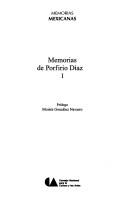 Cover of: Memorias de Porfirio Díaz