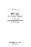 Cover of: 1000 Schritte von meinem Canapee: der Aufbruch Annette von Droste-Hülshoffs in die Literatur