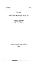 Cover of: Mountains in Berlin