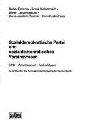 Cover of: Sozialdemokratische Partei und sozialdemokratisches Vereinswesen by Detlev Brunner ... [et al.].