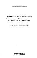 Cover of: Renaissances européennes et Renaissance française