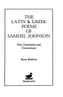 Cover of: The Latin & Greek poems of Samuel Johnson by Samuel Johnson