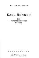 Cover of: Karl Renner by Walter Rauscher