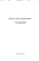 Cover of: Lessico critico decameroniano