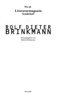 Cover of: Rolf Dieter Brinkmann by herausgegeben von Maleen Brinkmann.