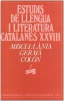 Cover of: Miscel·lània Germà Colón.