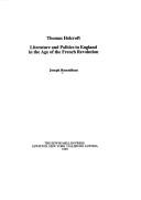 Cover of: Thomas Holcroft: literature and politics in England in the age of the French Revolution